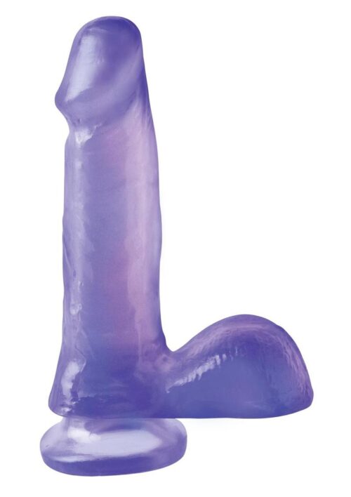 Basix Dong with Suction Cup 6in - Purple