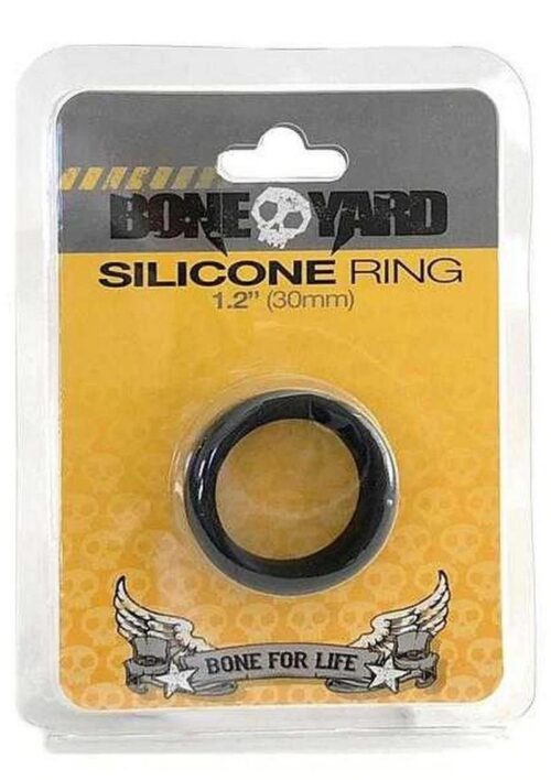 Boneyard Silicone Ring Cock Ring 1.2in - Black